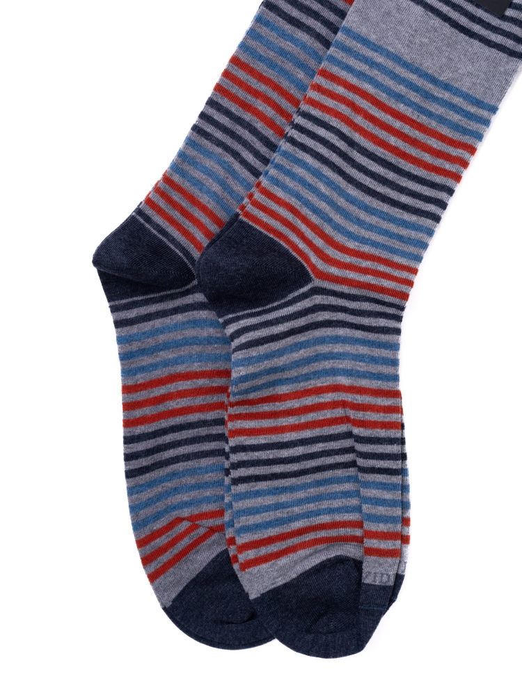 Calcetines de hombre con bloques de rayas