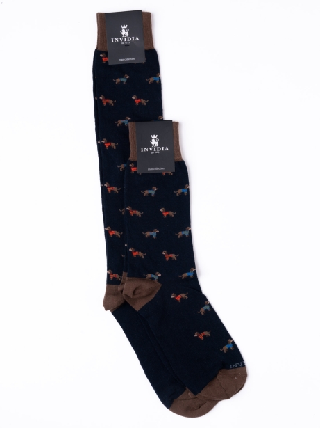 Calcetines de hombre que dibujan perros
