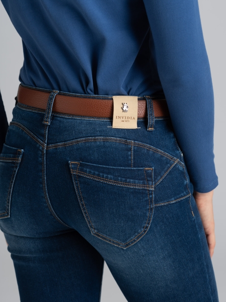 Jeans donna cinque tasche lavaggio scuro 2