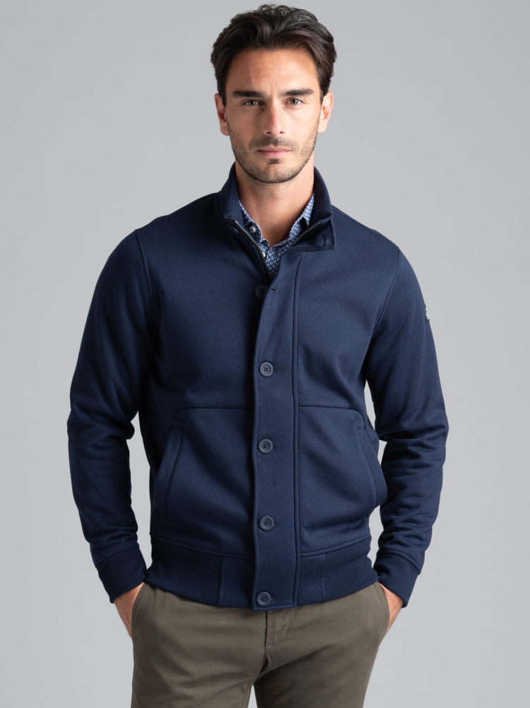 Chaqueta para hombre de jersey laminado con micropolar