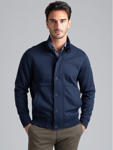 Chaqueta para hombre de jersey laminado con micropolar