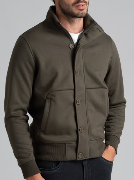 Chaqueta para hombre de jersey laminado con micropolar