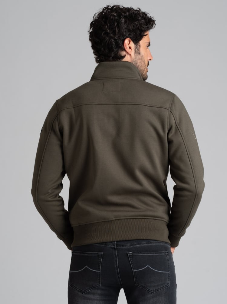 Chaqueta para hombre de jersey laminado con micropolar