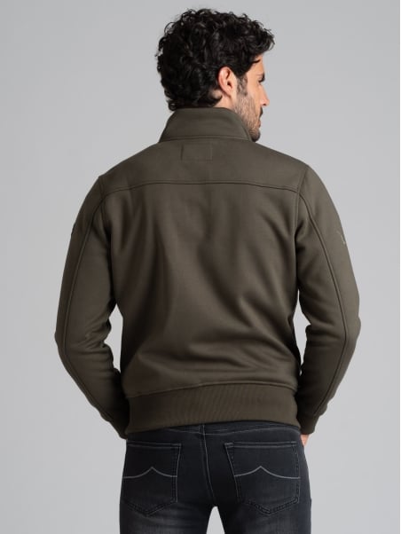 Chaqueta para hombre de jersey laminado con micropolar