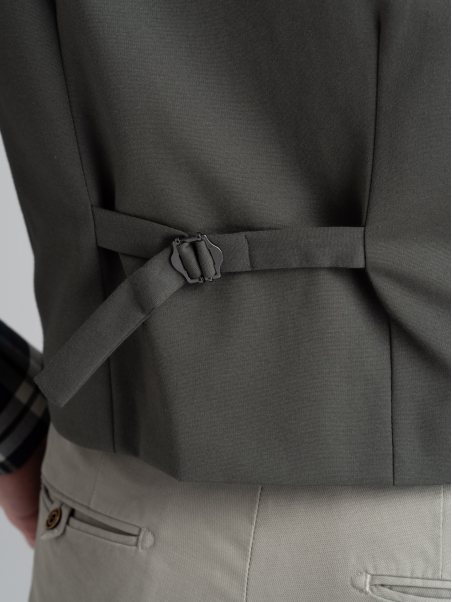 Chaleco Punto Milano Jersey de color liso para hombre
