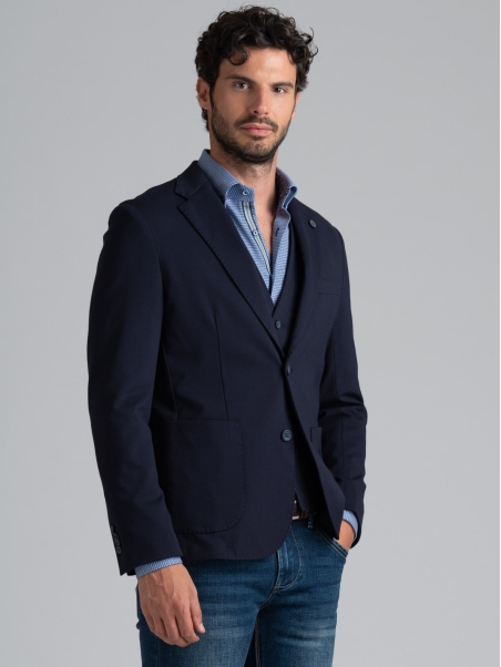 Chaqueta sin forro para hombre en Punto Milano Jersey