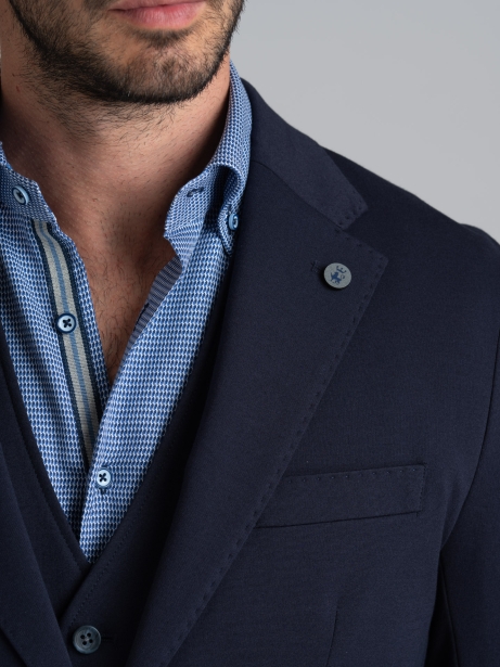 Chaqueta sin forro para hombre en Punto Milano Jersey 2