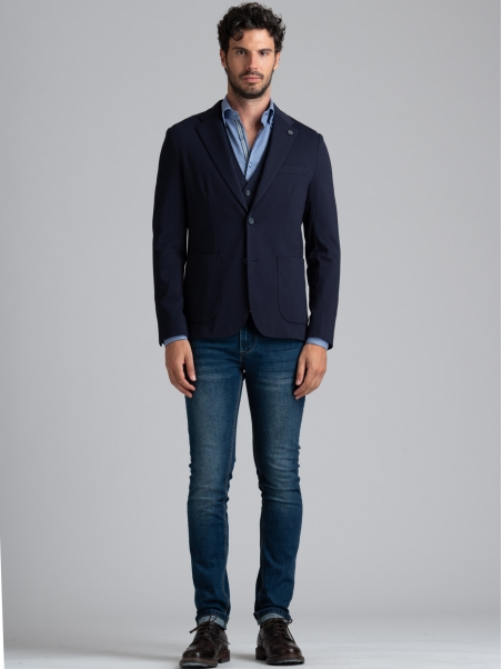 Chaqueta sin forro para hombre en Punto Milano Jersey