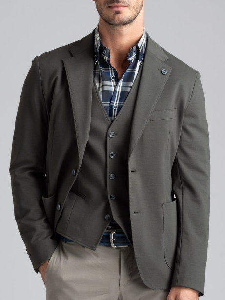 Chaqueta sin forro para hombre en Punto Milano Jersey