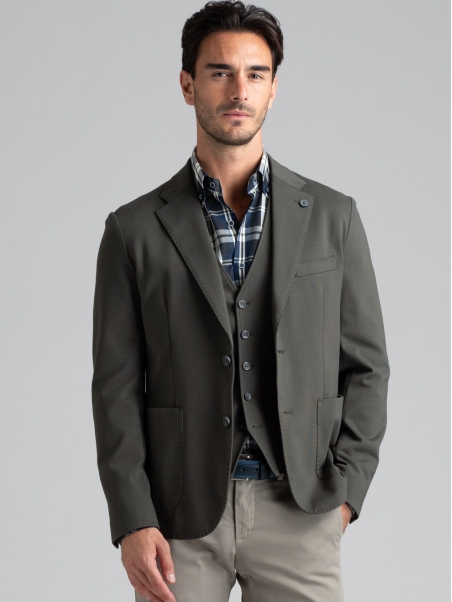 Chaqueta sin forro para hombre en Punto Milano Jersey