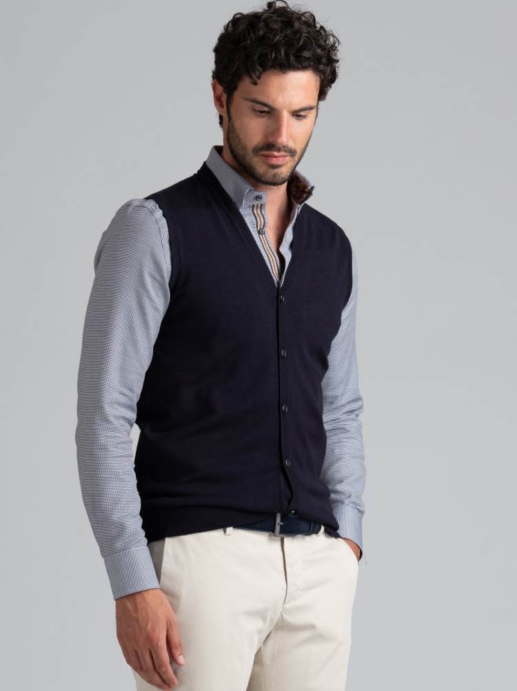 Gilet uomo in maglia di viscosa finezza 12