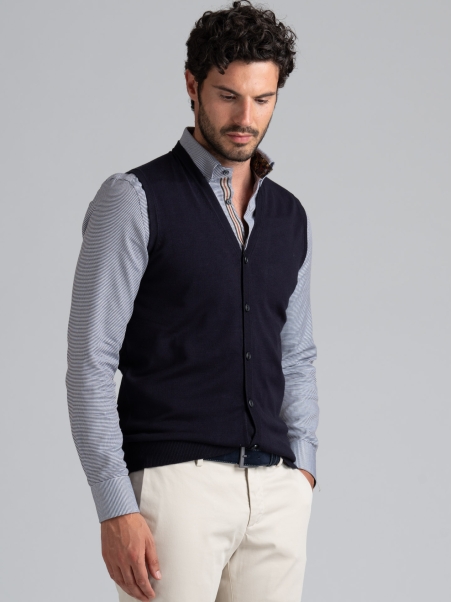 Gilet uomo in maglia di viscosa finezza 12