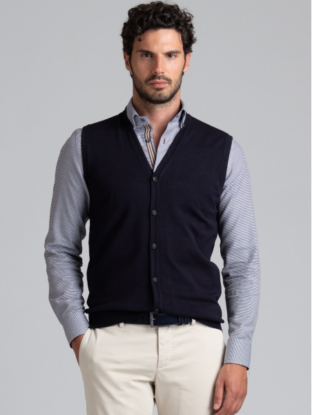 Gilet uomo in maglia di viscosa finezza 12