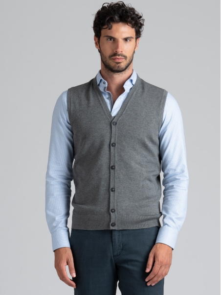 Gilet uomo in maglia di viscosa finezza 12