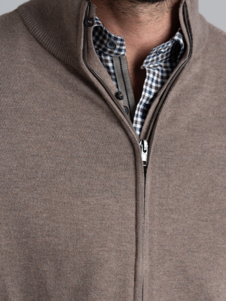 Maillot de hombre con cremallera completa y efecto de doble cuello 2