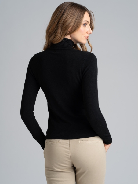 Maglia donna dolcevita basic in tessuto misto viscosa