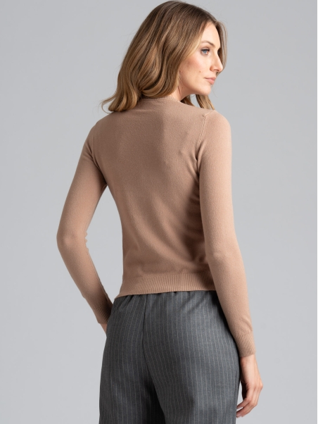 Jersey de cuello redondo de mujer en mezcla de viscosa