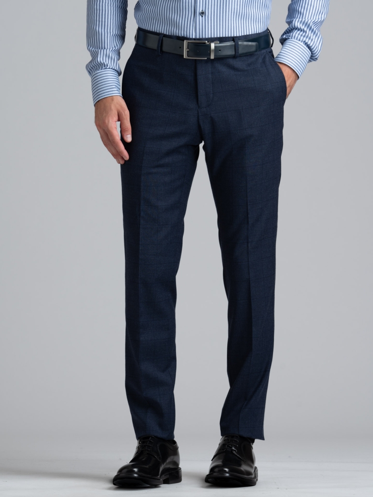 Traje de hombre de tres piezas de madrás efecto melange