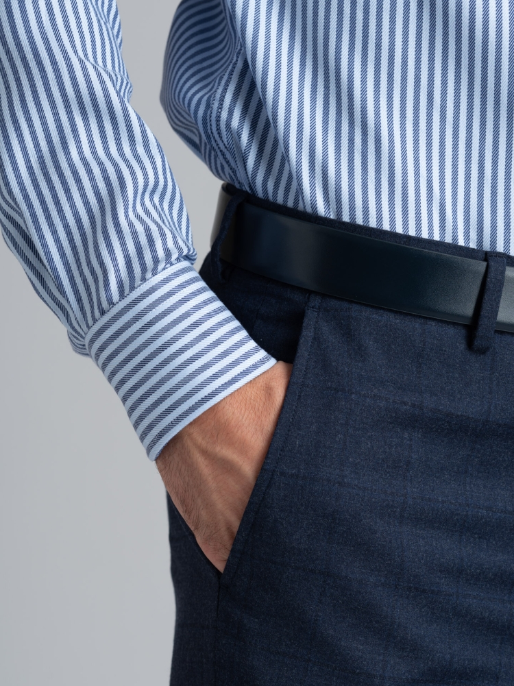 Traje de hombre de tres piezas de madrás efecto melange