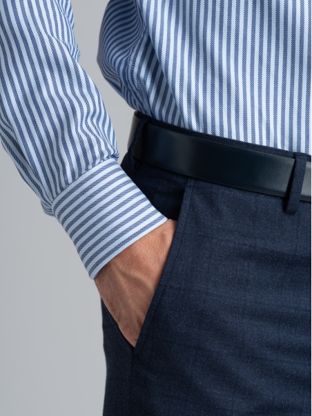 Traje de hombre de tres piezas de madrás efecto melange