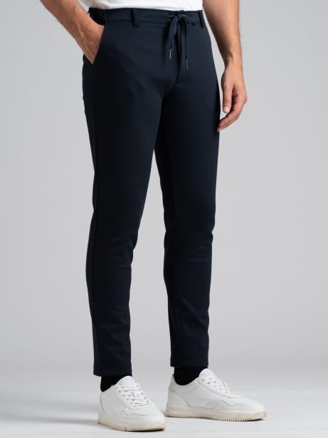 Pantalone uomo chino in tessuto Scuba con elastico 2