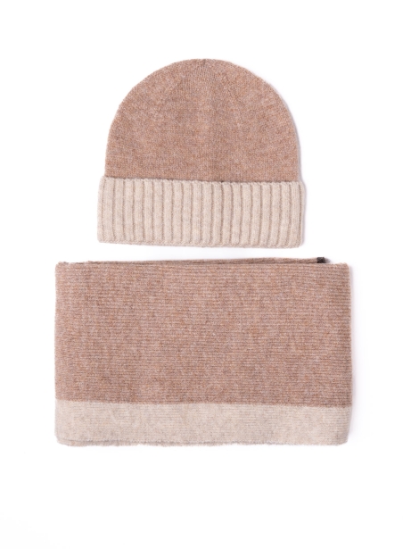 Gorro de hombre de lana afeitada con borde en contraste 2