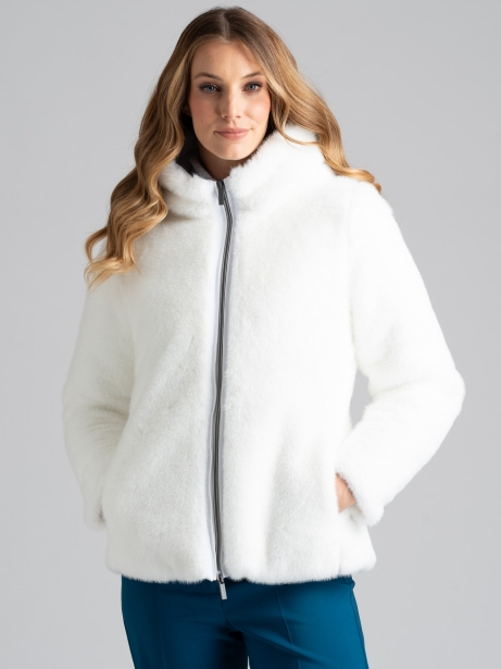 Chaqueta de piel sintética para mujer