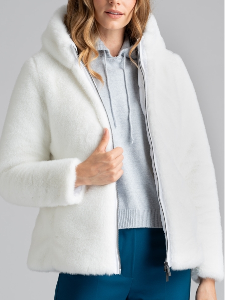 Chaqueta de piel sintética para mujer
