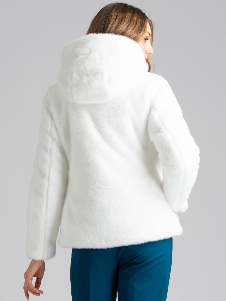 Chaqueta de piel sintética para mujer