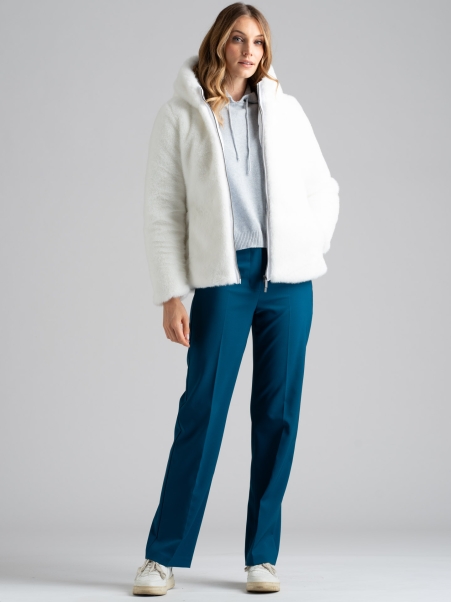 Chaqueta de piel sintética para mujer