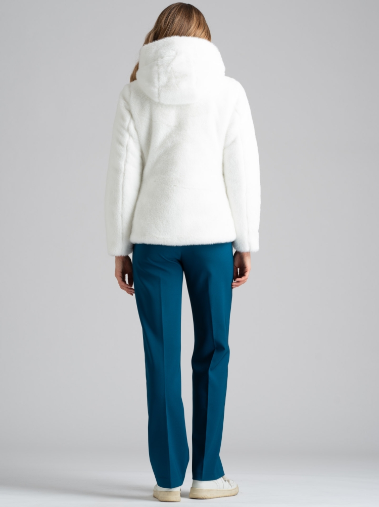 Chaqueta de piel sintética para mujer