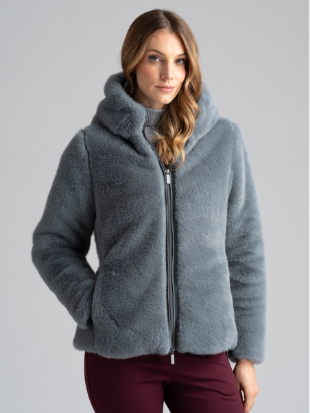 Chaqueta de piel sintética para mujer
