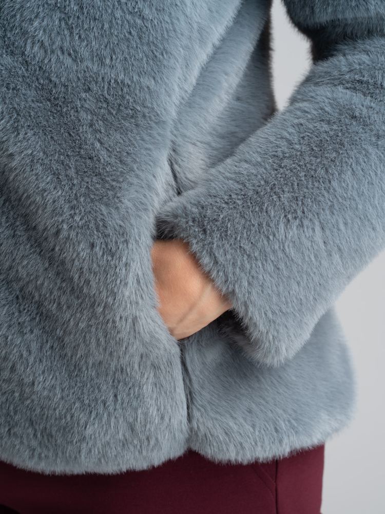 Chaqueta de piel sintética para mujer