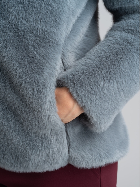 Chaqueta de piel sintética para mujer