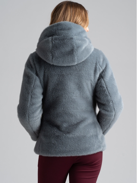 Chaqueta de piel sintética para mujer