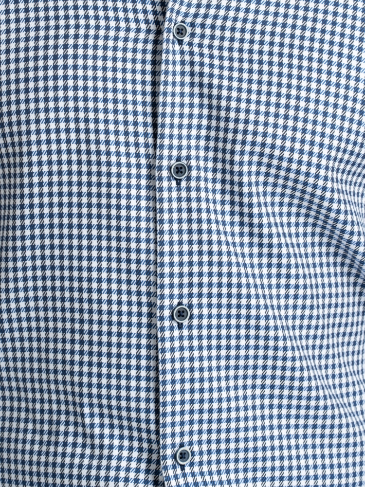 Camicia uomo fantasia quadretto blu e azzurro