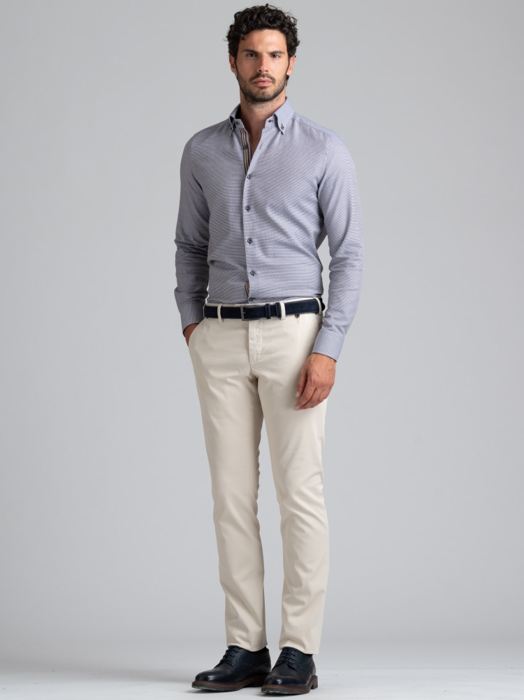 Camicia uomo pied de poule moro e blu