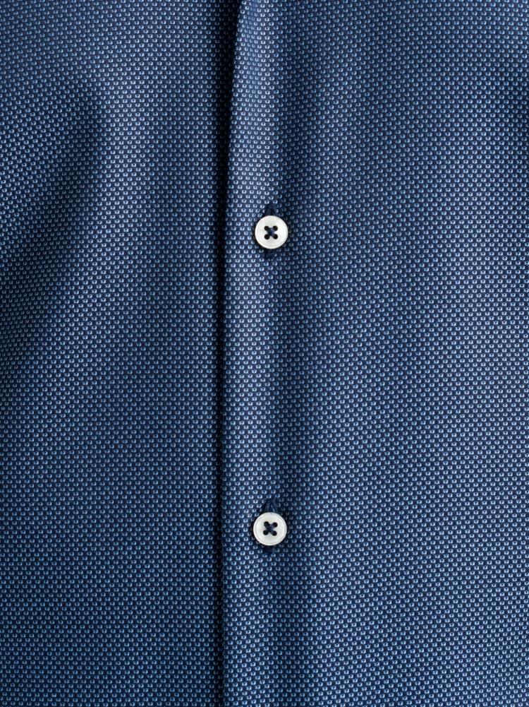 Camisa regular reforzada azul y celeste para hombre