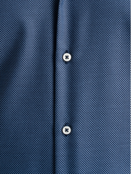 Camicia uomo regular armaturata blu e azzurra