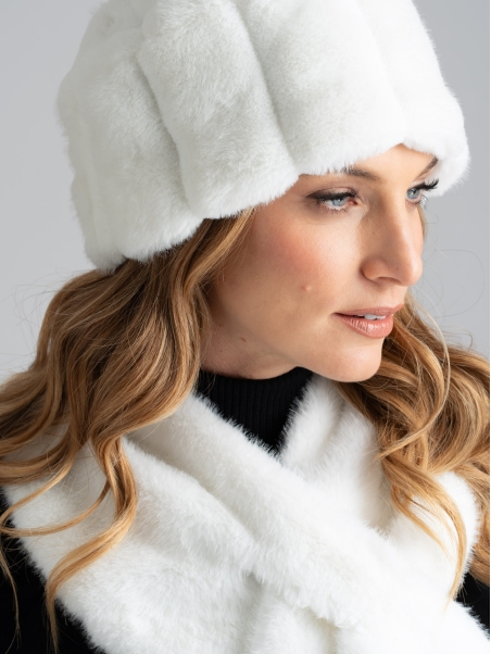 Cappellino donna in eco pelliccia