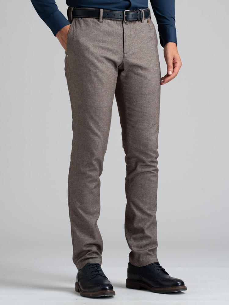 Pantalone uomo chino gessato