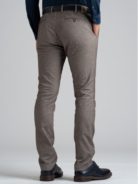 Pantalone uomo chino gessato