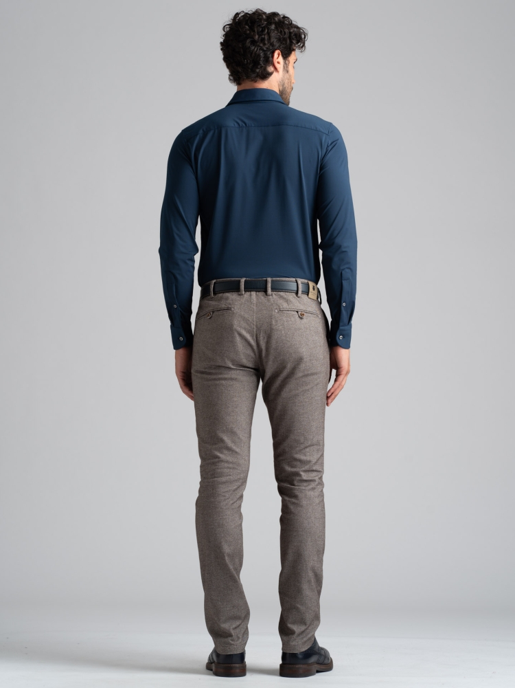 Pantalone uomo chino gessato