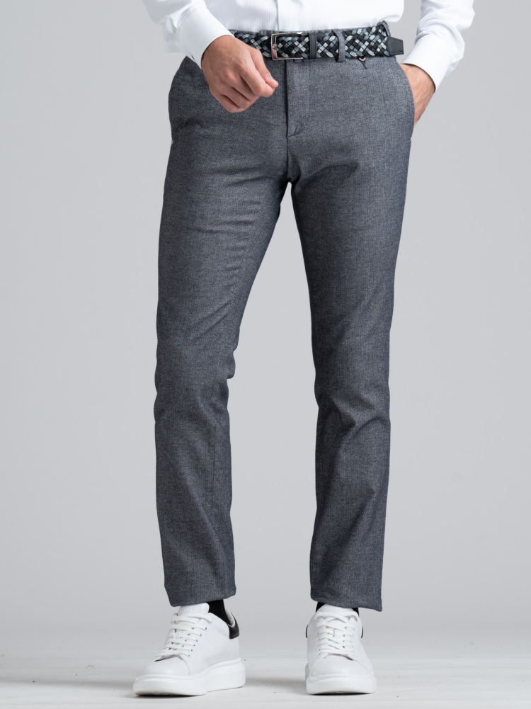 Pantalone uomo chino gessato