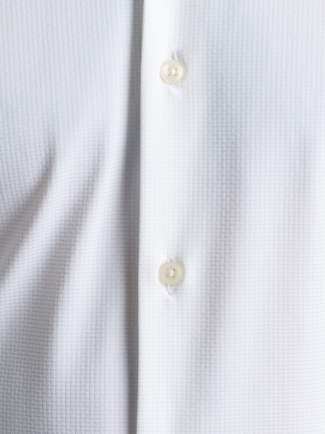 Camisa de hombre TECNO de tejido acorazado blanco 2