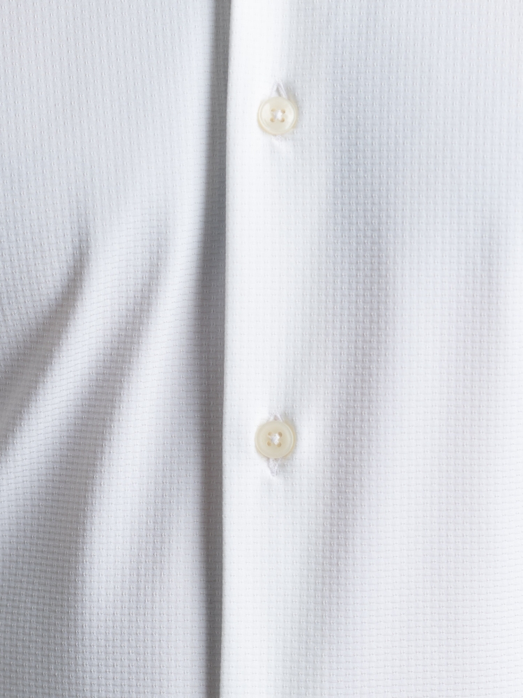 Camisa de hombre TECNO de tejido acorazado blanco
