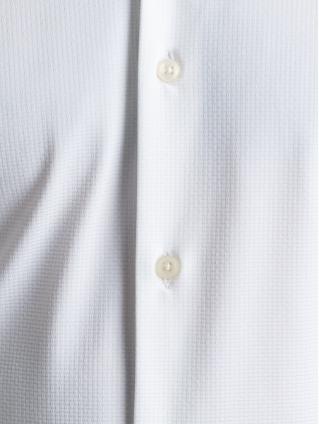 Camisa de hombre TECNO de tejido acorazado blanco