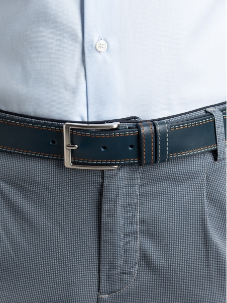 Pantalón chino de hombre de algodón elástico con microestampado