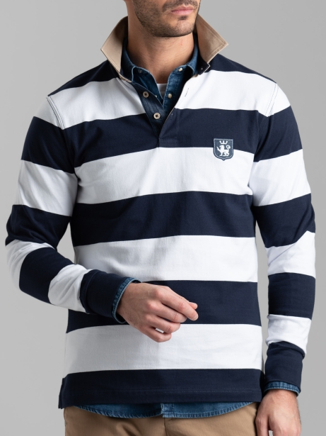 Polo de manga larga para hombre