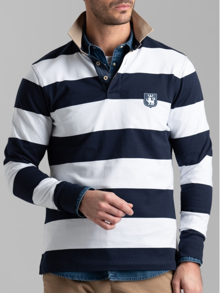 Polo de manga larga para hombre